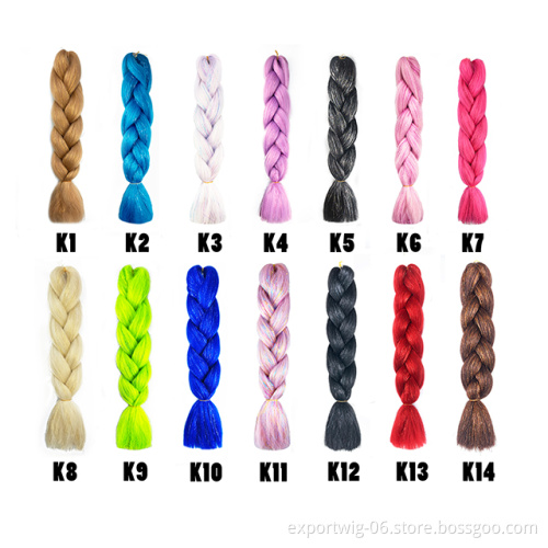 Extension Braiding Hair with Tinsel Hair Attachment 24 inch Shiny Synthetic Fiber Jumbo Braids Hair